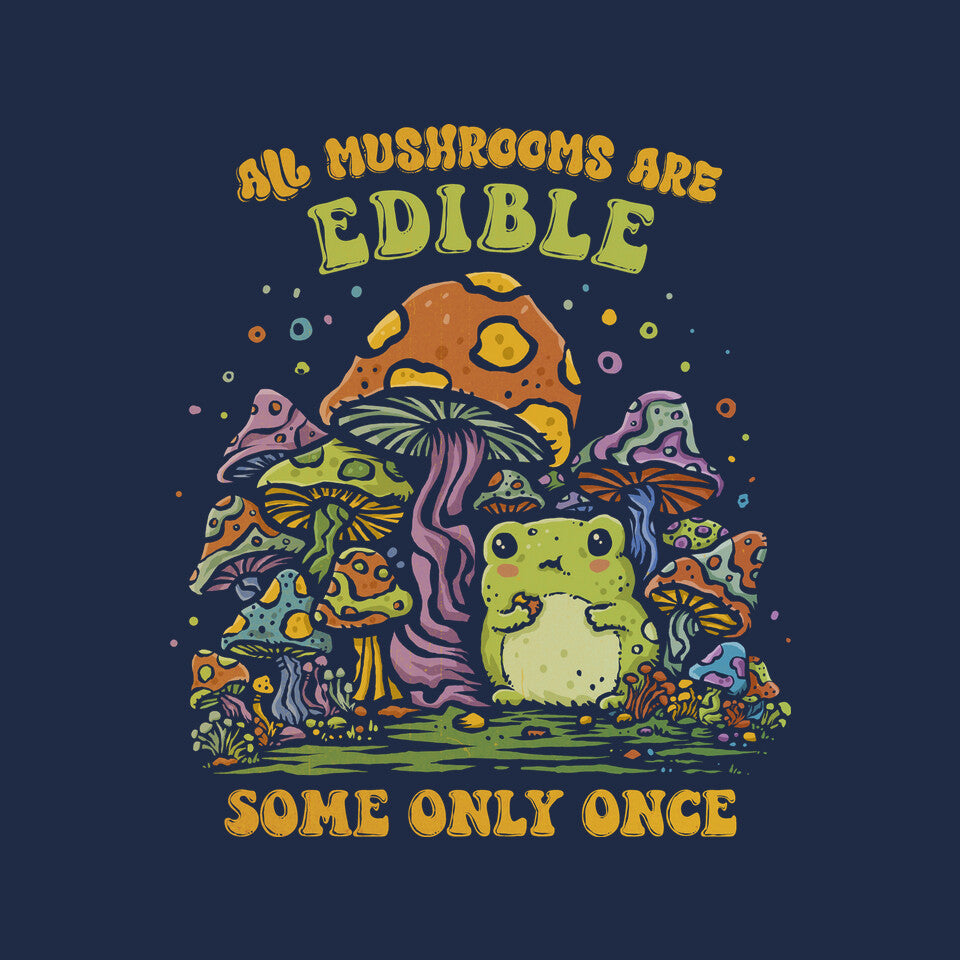 Edible Once – Animal Graphic T-Shirt design artwork for navy graphic T-shirt