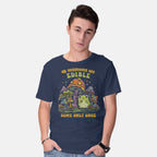Model wearing navy Edible Once – Animal Graphic T-Shirt
