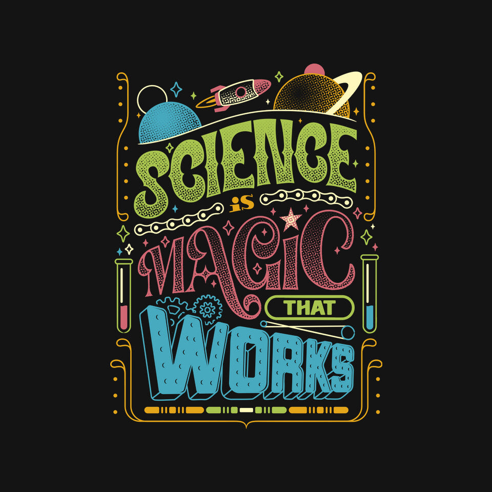 Magic But Real Graphic T-Shirt design artwork for black graphic T-shirt