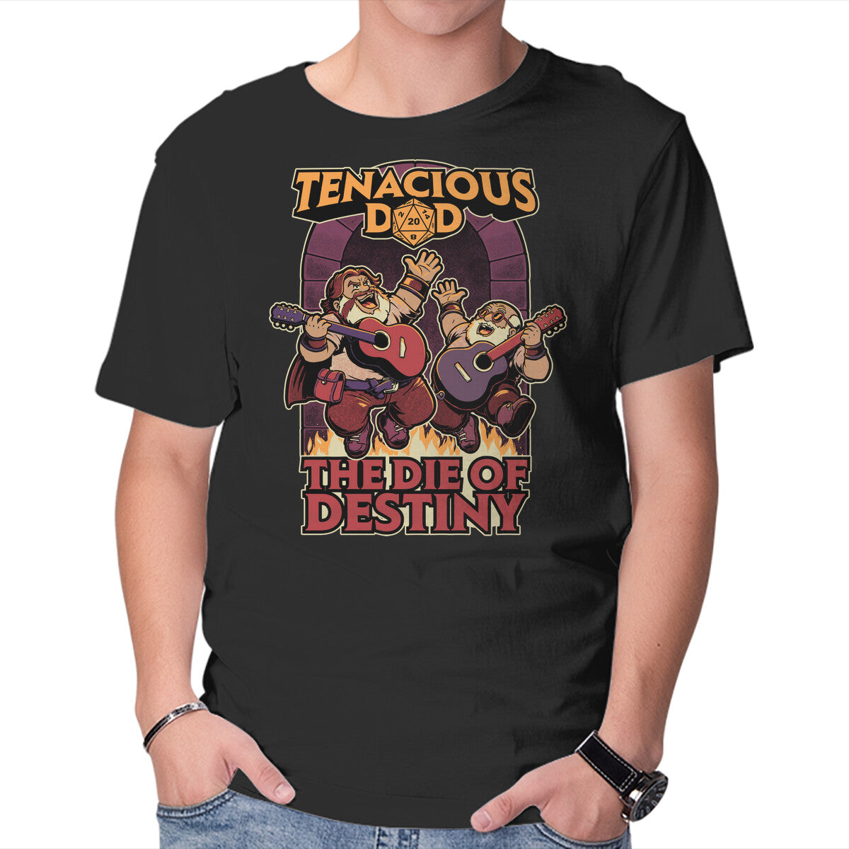 Rock Band Destiny – Gaming Graphic T-Shirt in black, product display