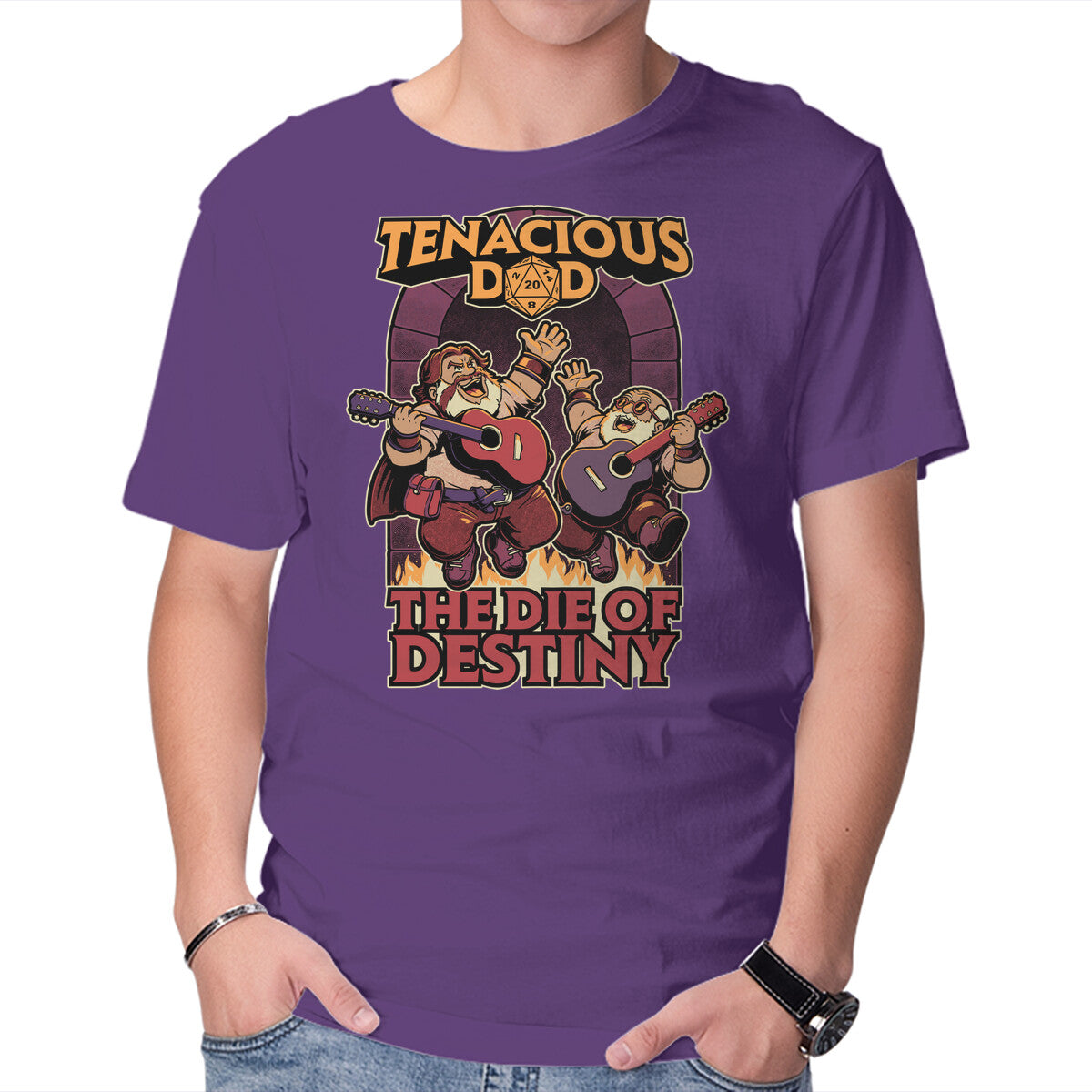 Rock Band Destiny – Gaming Graphic T-Shirt in purple, product display