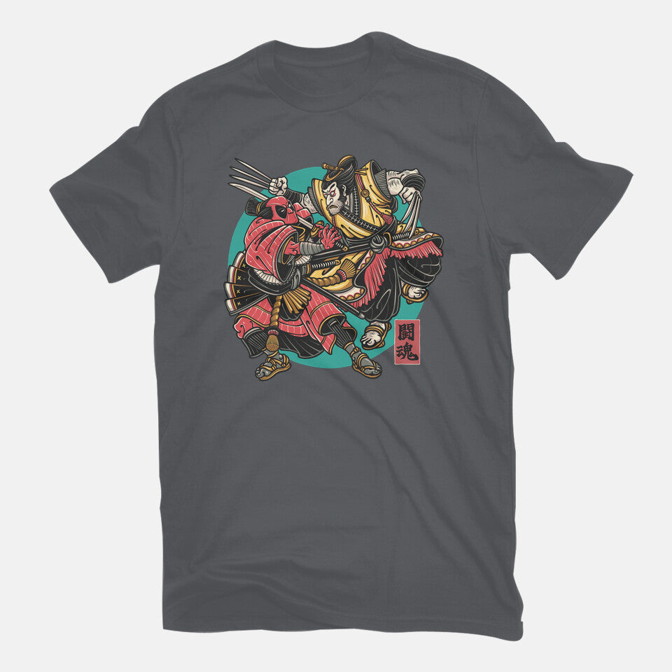 Fighting Spirit – Movie Graphic T-Shirt in charcoal, flat-lay product view