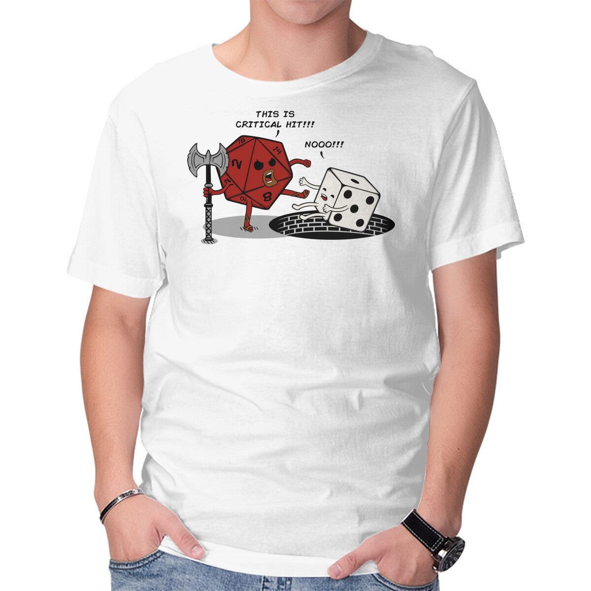 This Is Critical – Gaming Graphic T-Shirt in white, product display