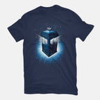 Tardis Splash – Sci-Fi Graphic T-Shirt in navy, flat-lay product view
