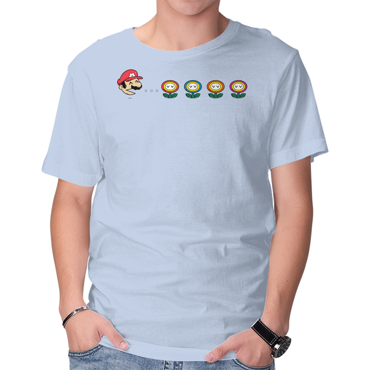Spring Game – Gaming Graphic T-Shirt in blue, product display