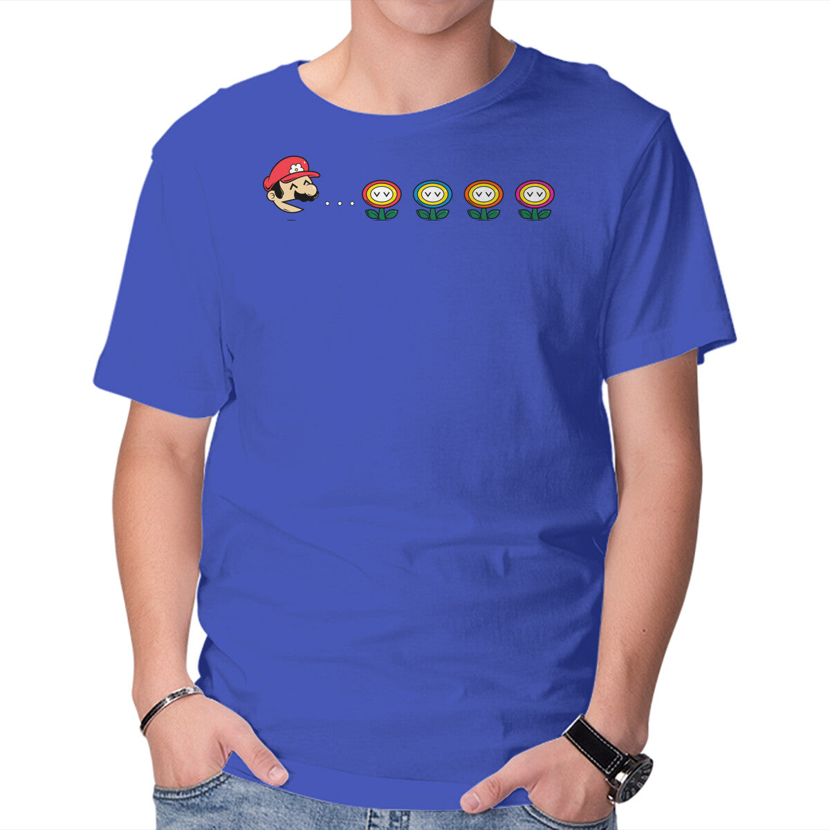 Spring Game – Gaming Graphic T-Shirt in royal blue, product display