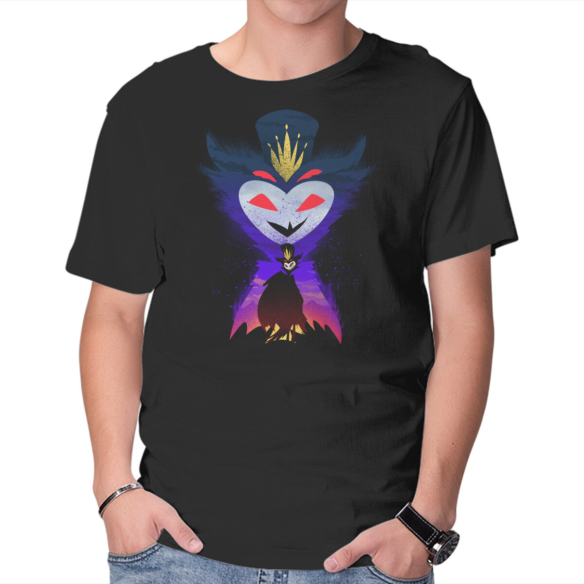 Blitzo Sunset – Horror Graphic T-Shirt in black, product display