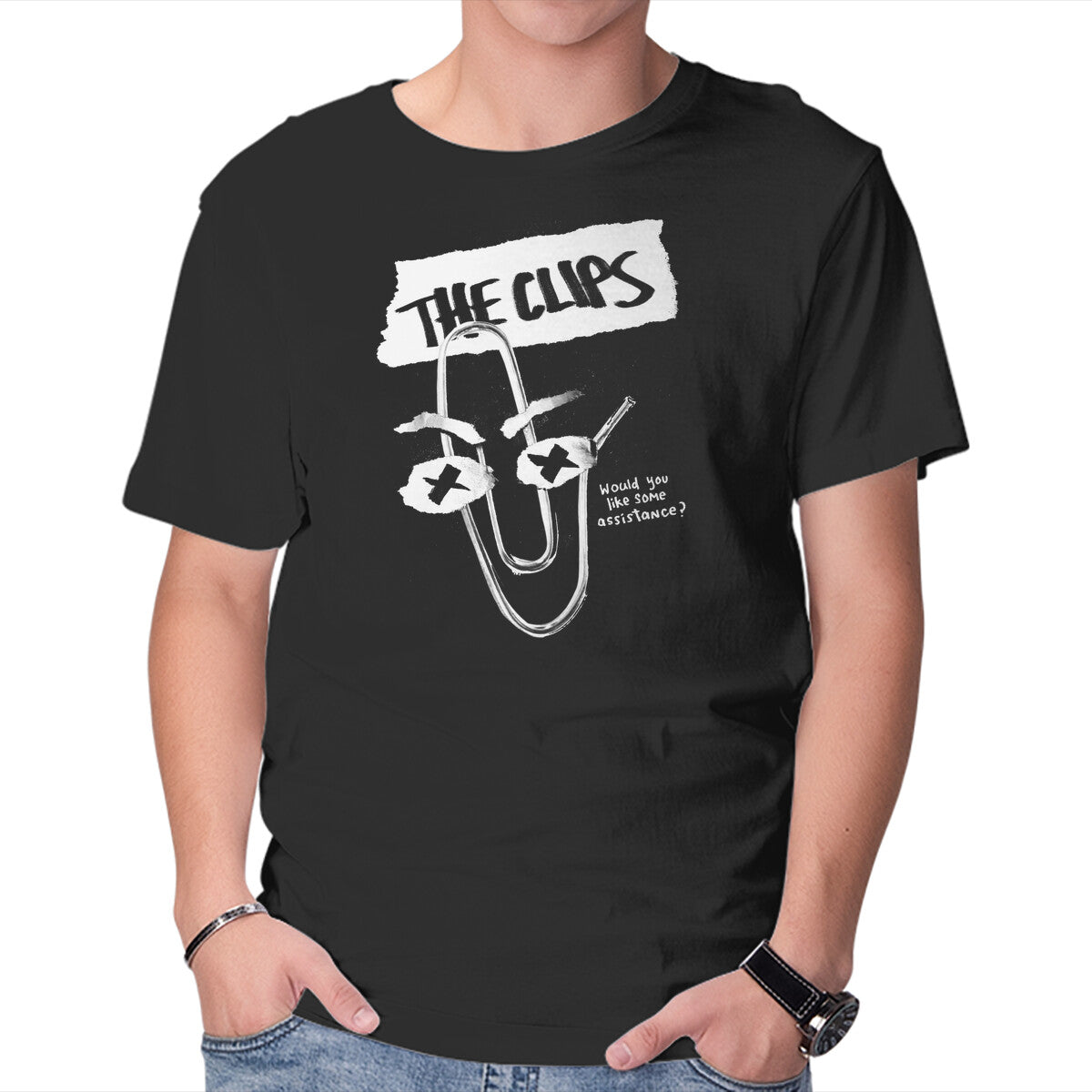 The Clips – Music Graphic T-Shirt in black, product display