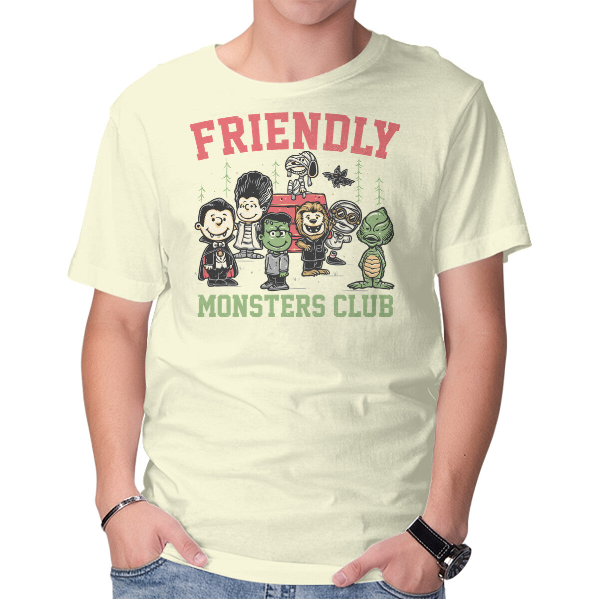 Friendly Monsters Club – Halloween Graphic T-Shirt