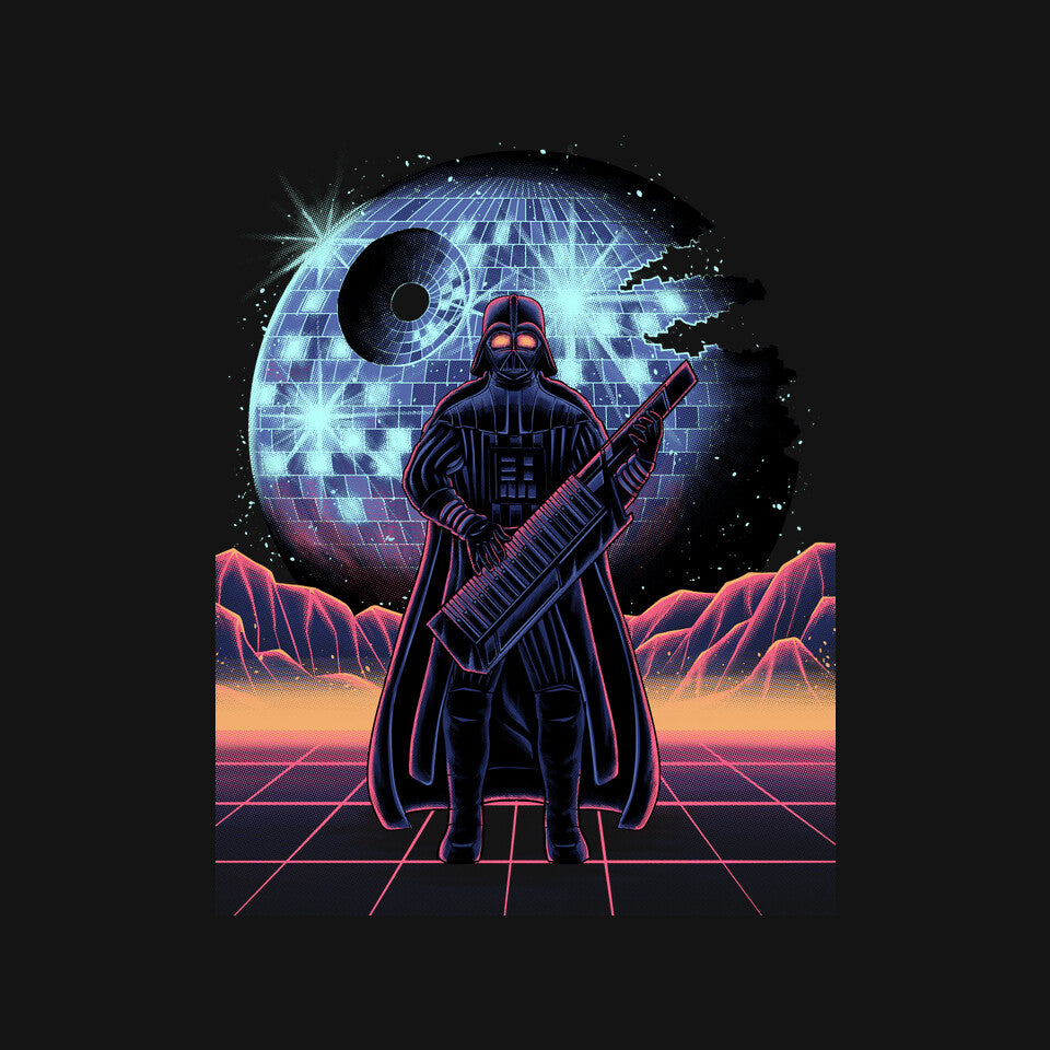 Synth Lord – Sci-Fi Graphic T-Shirt design artwork for black graphic T-shirt
