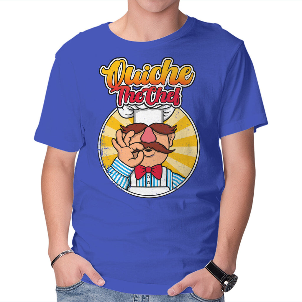 Quiche The Chef – Movie Graphic T-Shirt in royal blue, product display