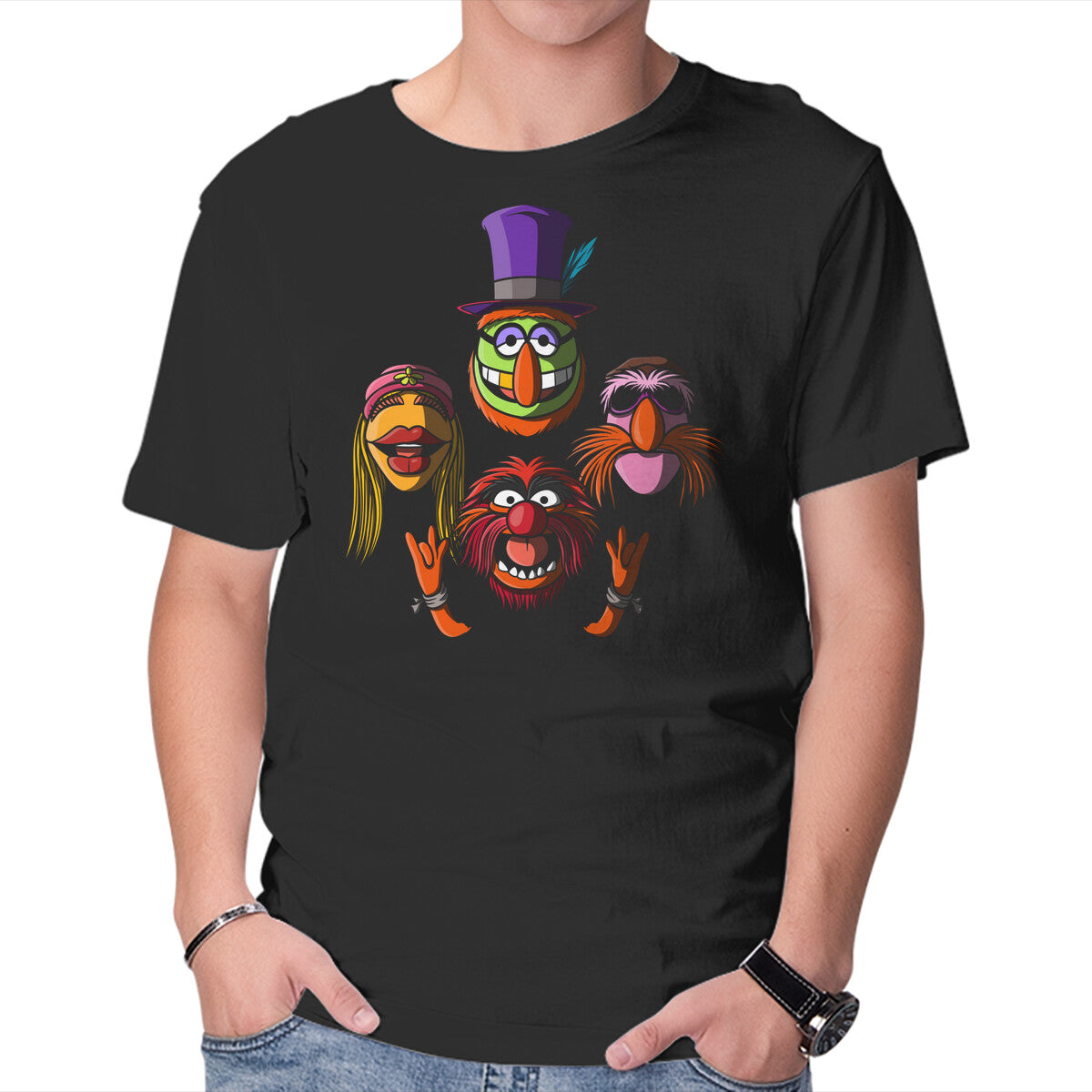 Bohemian Mayhem – Movie Graphic T-Shirt in black, product display