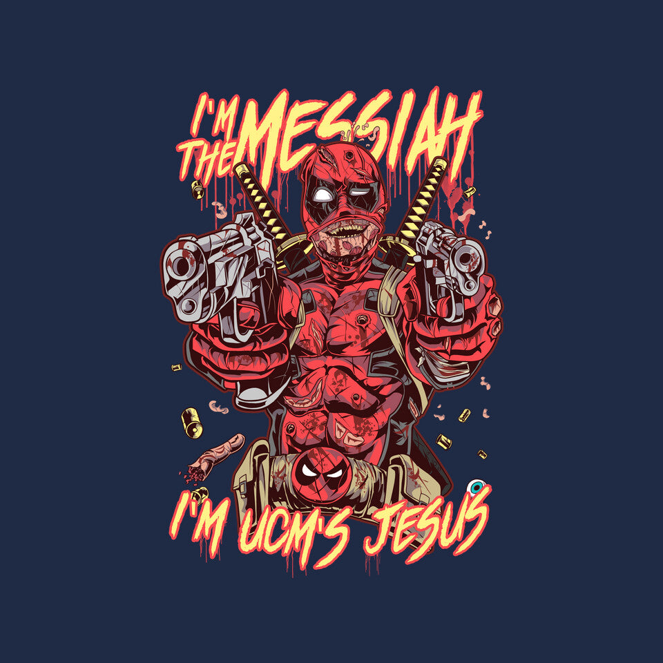 I'm The Messiah – Movie Graphic T-Shirt design artwork for navy graphic T-shirt