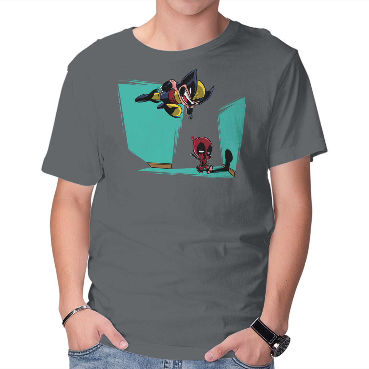 Gotcha – Movie Graphic T-Shirt in charcoal, product display