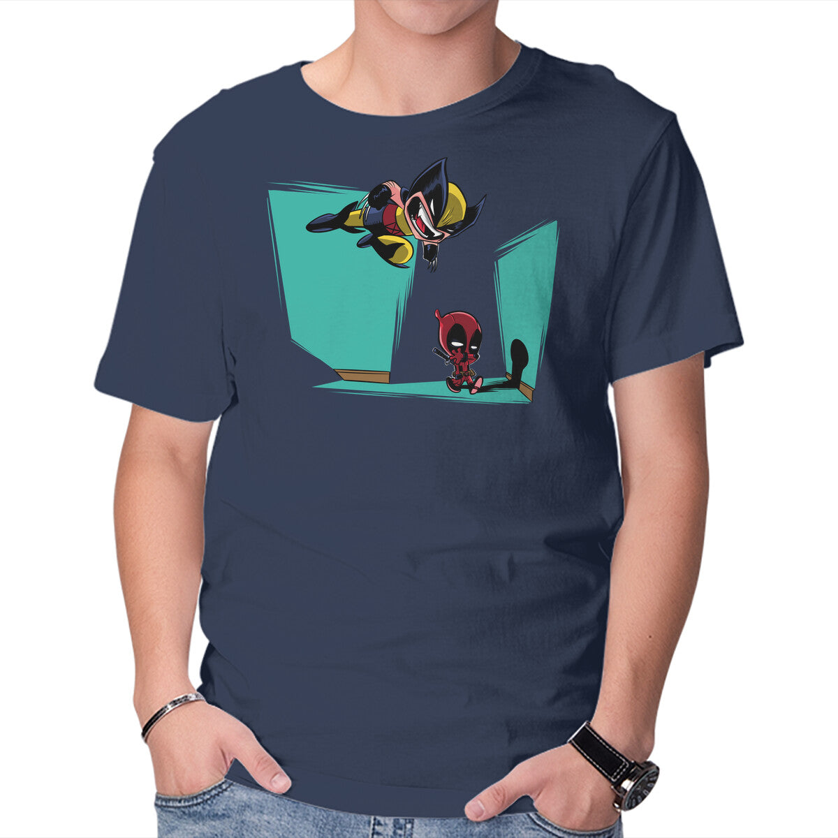 Gotcha – Movie Graphic T-Shirt in navy, product display