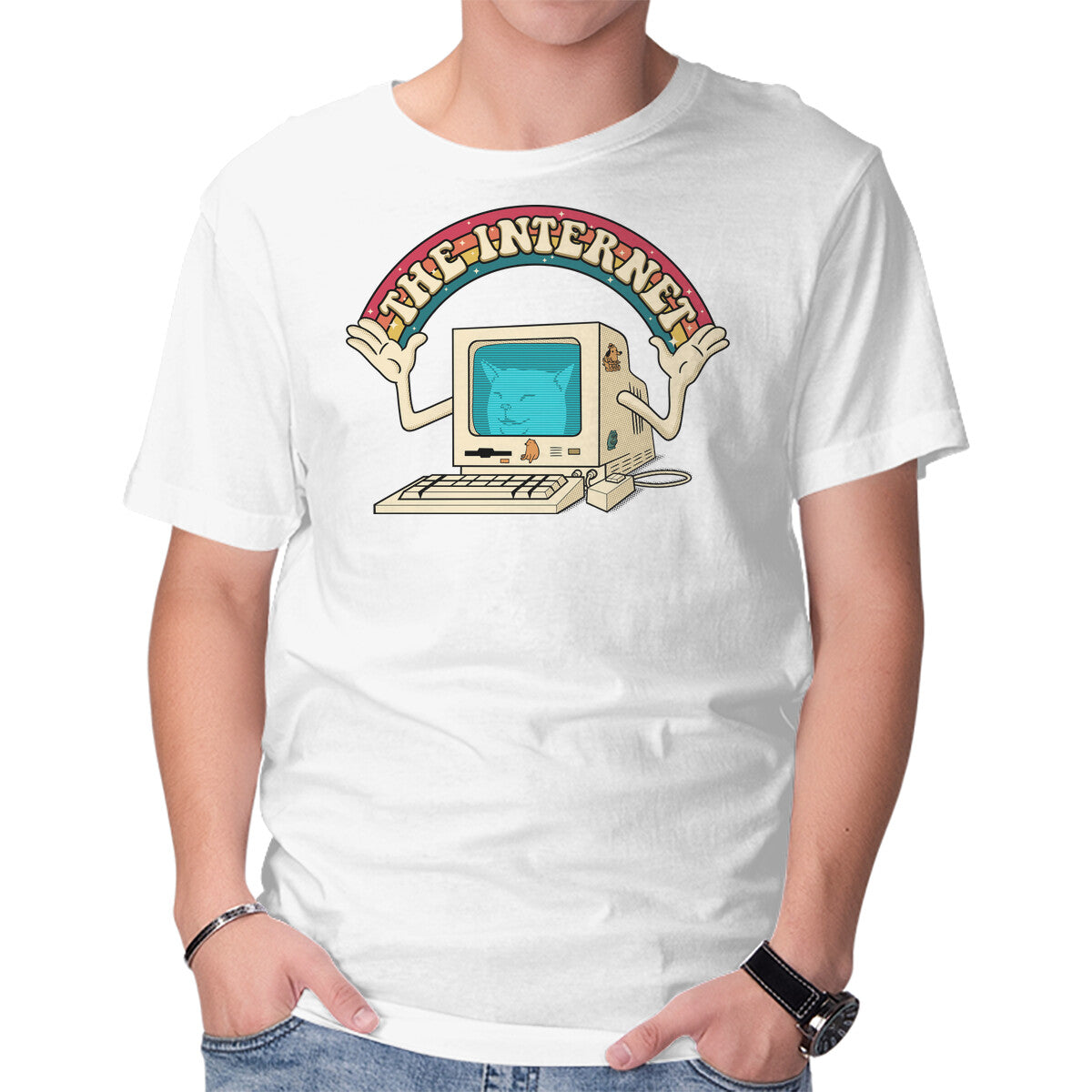 It Was All Worth It – Cat Graphic T-Shirt in white, product display