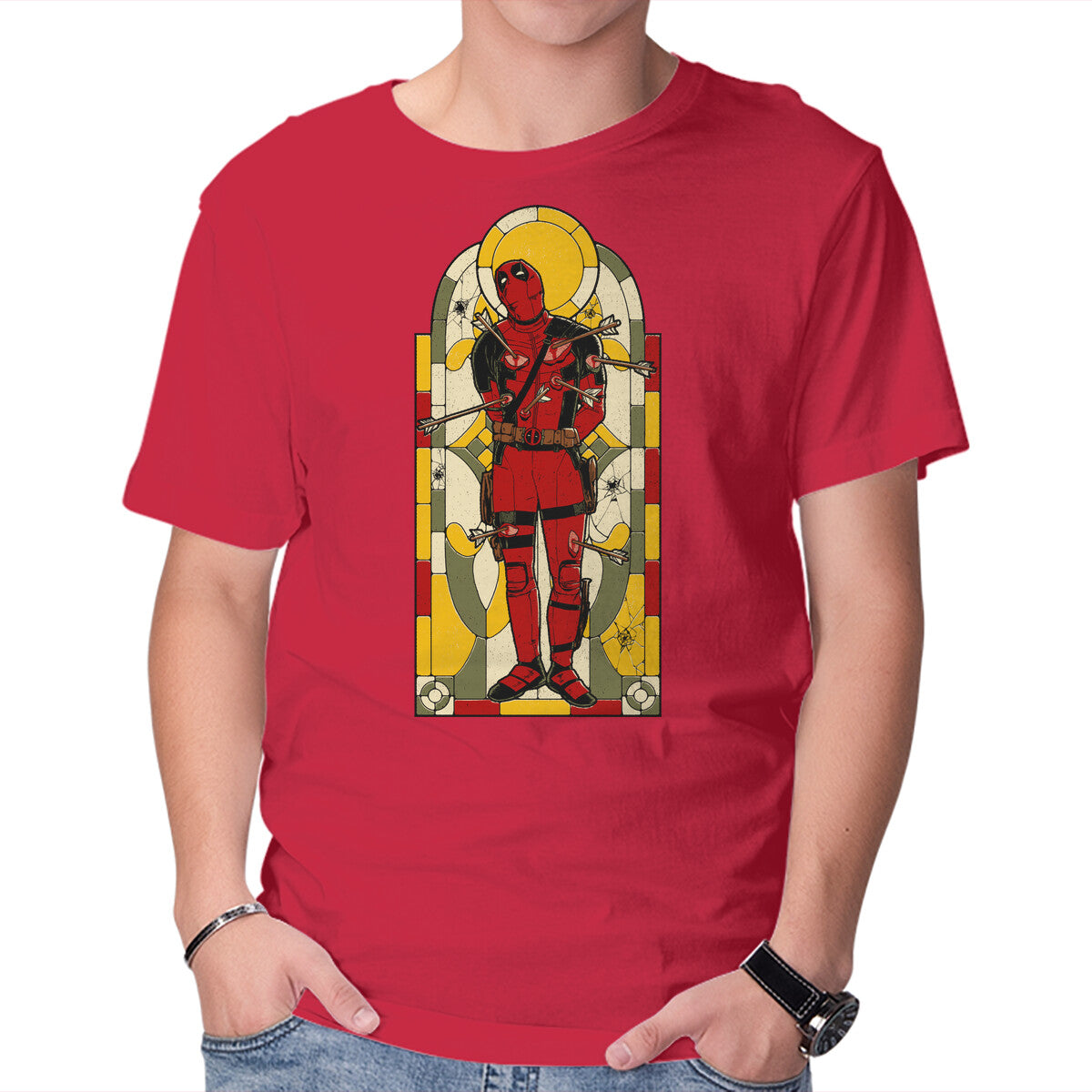 Guardian Of Chaos – Movie Graphic T-Shirt in red, product display