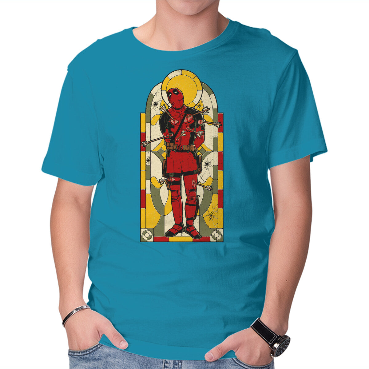 Guardian Of Chaos – Movie Graphic T-Shirt in turquoise, product display