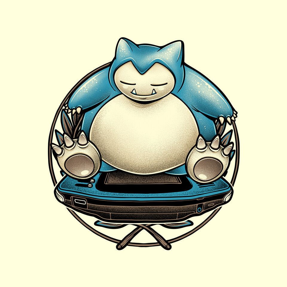 Gamer Snorlax – Anime Graphic T-Shirt