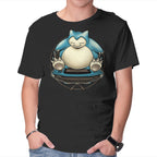 Gamer Snorlax – Anime Graphic T-Shirt in black, product display