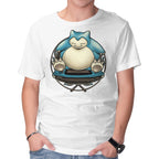 Gamer Snorlax – Anime Graphic T-Shirt in white, product display