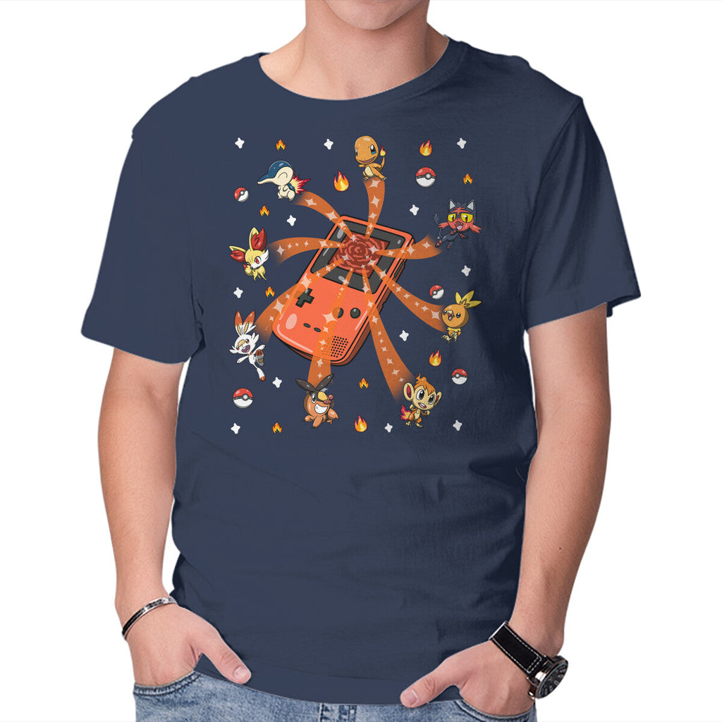 Catch Fire – Anime Graphic T-Shirt in navy, product display