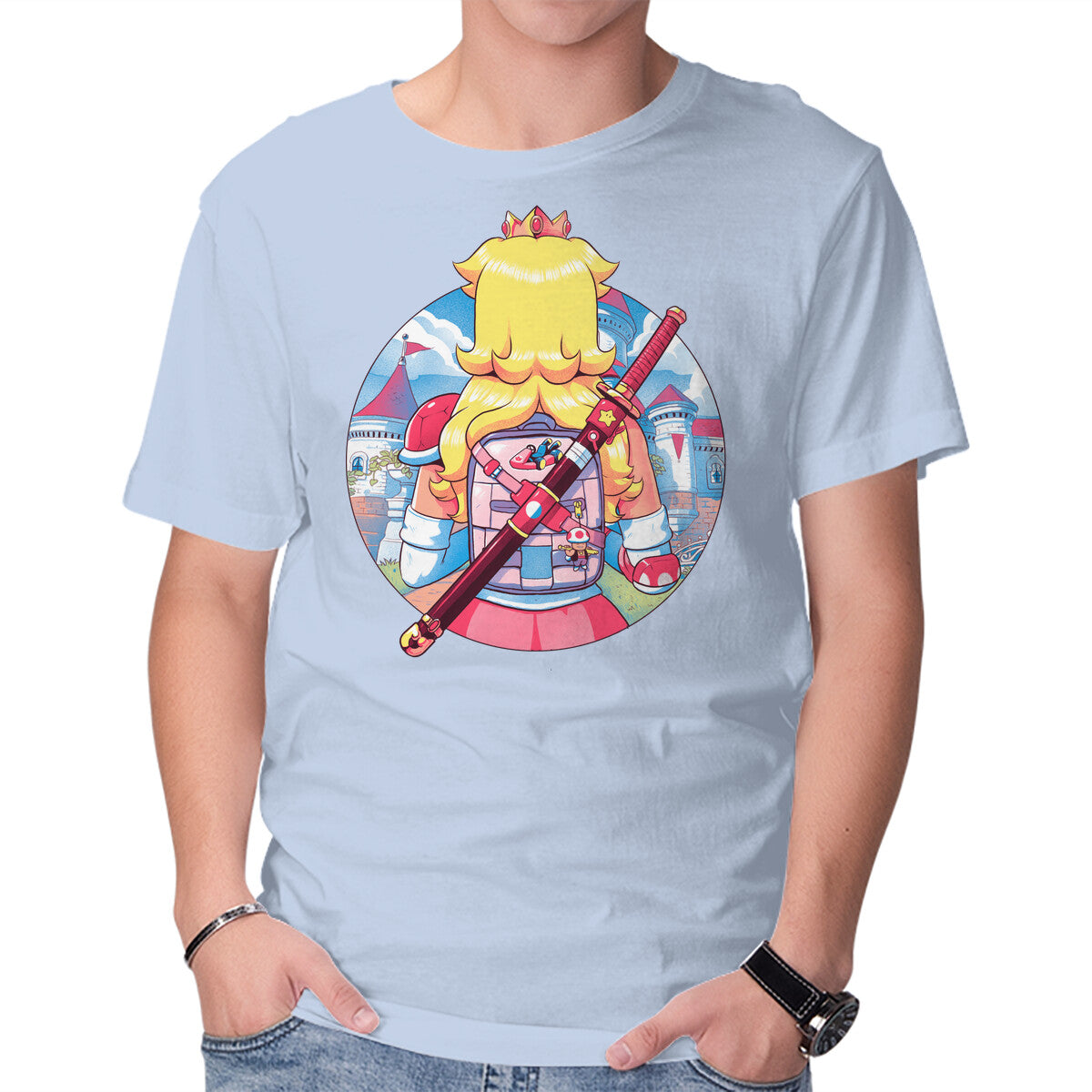 Spring Princess – Gaming Graphic T-Shirt in blue, product display
