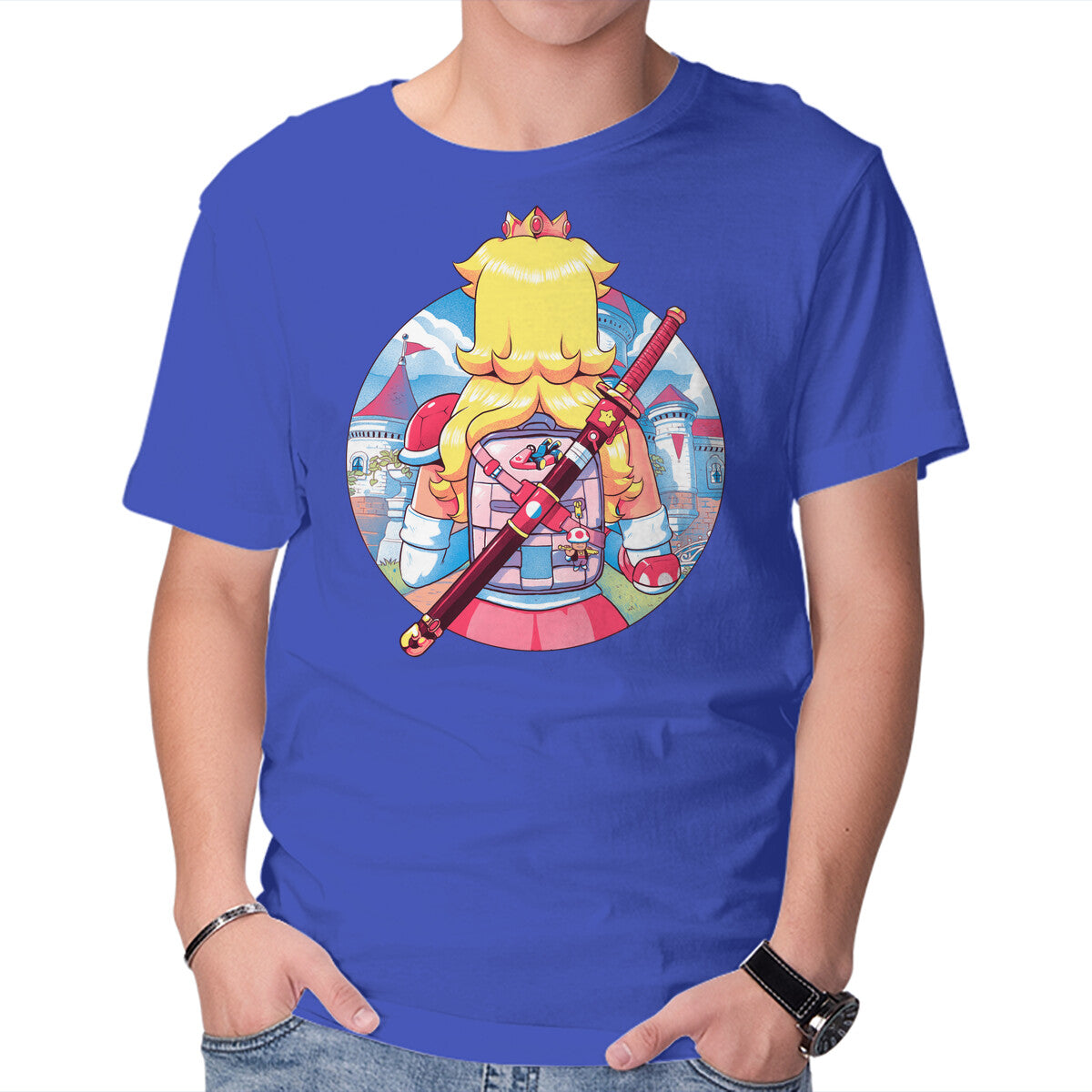 Spring Princess – Gaming Graphic T-Shirt in royal blue, product display