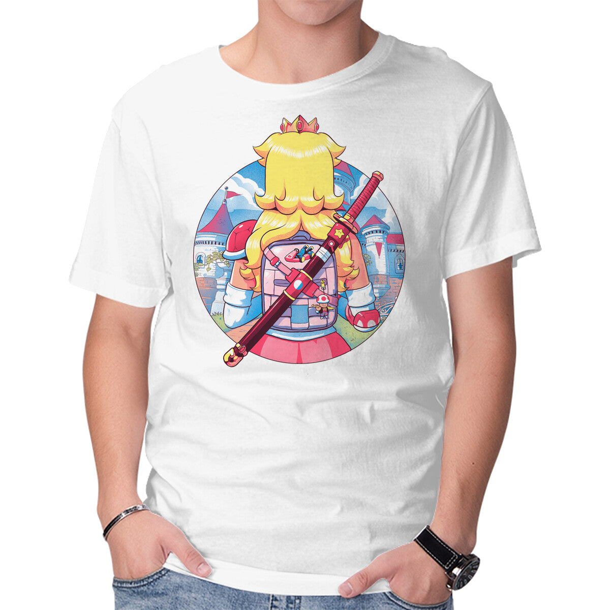 Spring Princess – Gaming Graphic T-Shirt in white, product display