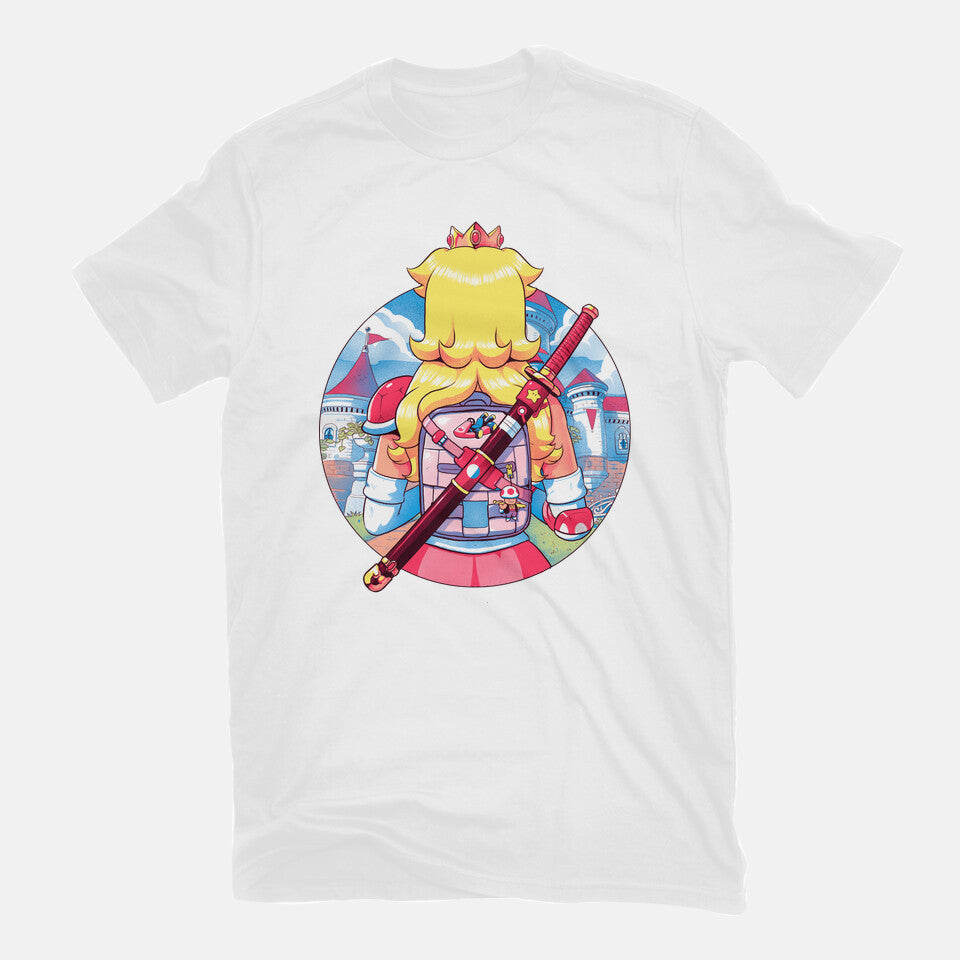 Spring Princess – Gaming Graphic T-Shirt in white, flat-lay product view