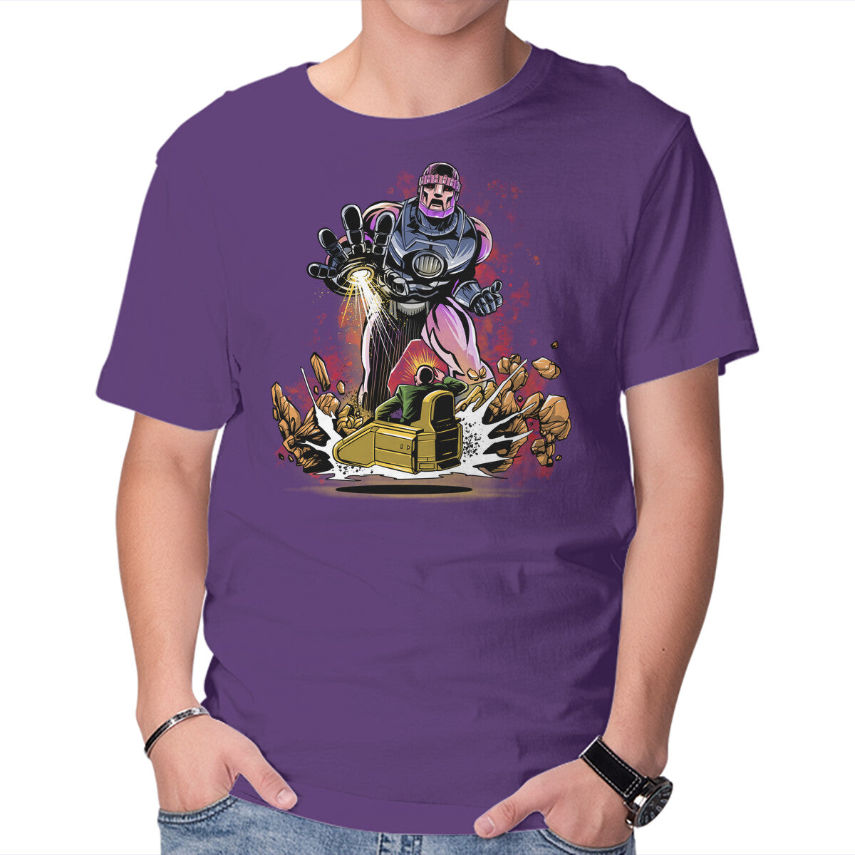 Sentinel You Shall Not Pass – Sci-Fi Graphic T-Shirt in purple, product display