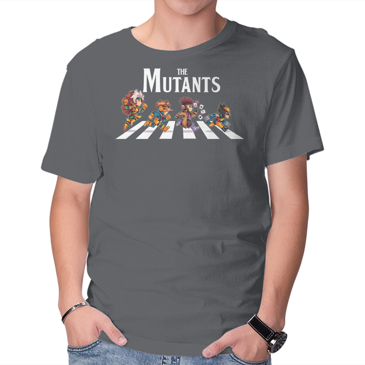 The Mutants – Sci-Fi Graphic T-Shirt in charcoal, product display