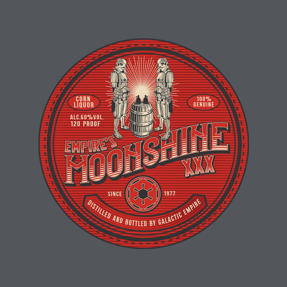 Empire's Moonshine – Sci-Fi Graphic T-Shirt design artwork for charcoal graphic T-shirt