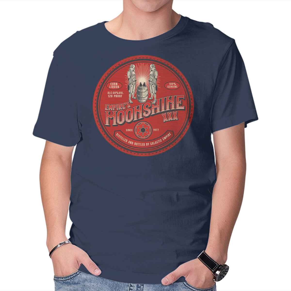 Empire's Moonshine – Sci-Fi Graphic T-Shirt