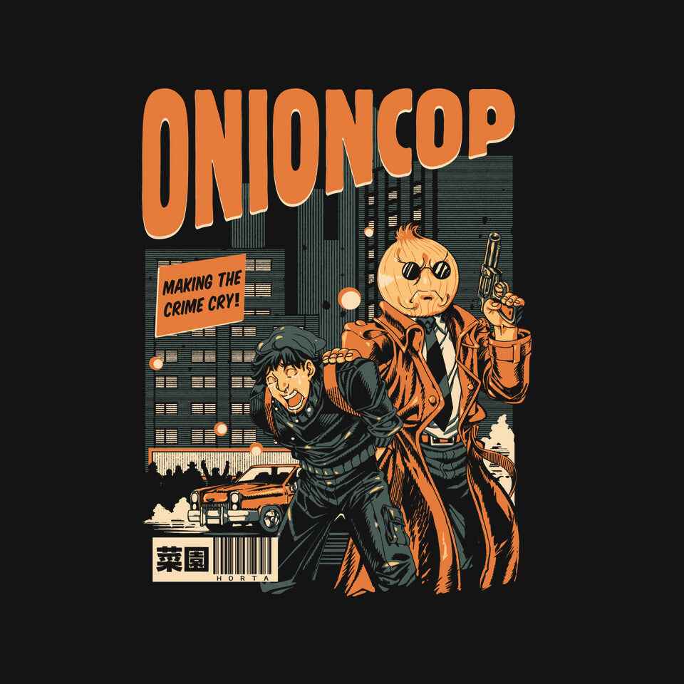 Onion Cop – Retro Graphic T-Shirt