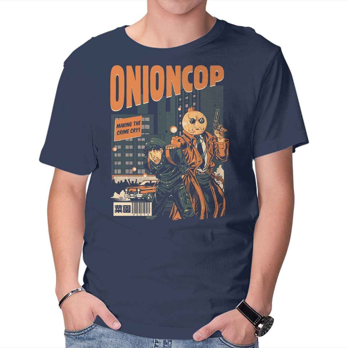 Onion Cop – Retro Graphic T-Shirt