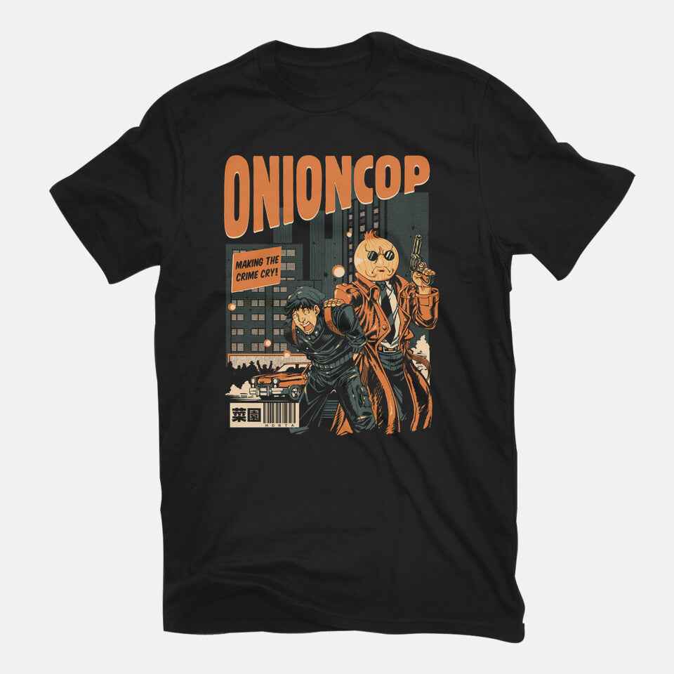 Onion Cop – Retro Graphic T-Shirt