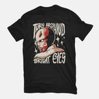 Turning Around Zombie – Halloween Graphic T-Shirt in black, flat-lay product view