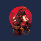 Red Kitsune Samurai Graphic T-Shirt design artwork for navy graphic T-shirt
