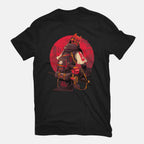 Red Kitsune Samurai Graphic T-Shirt