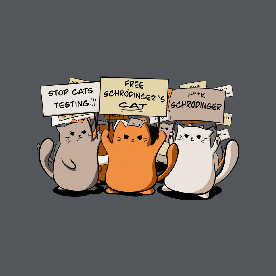Cats Protest – Cat Graphic T-Shirt design artwork for charcoal graphic T-shirt