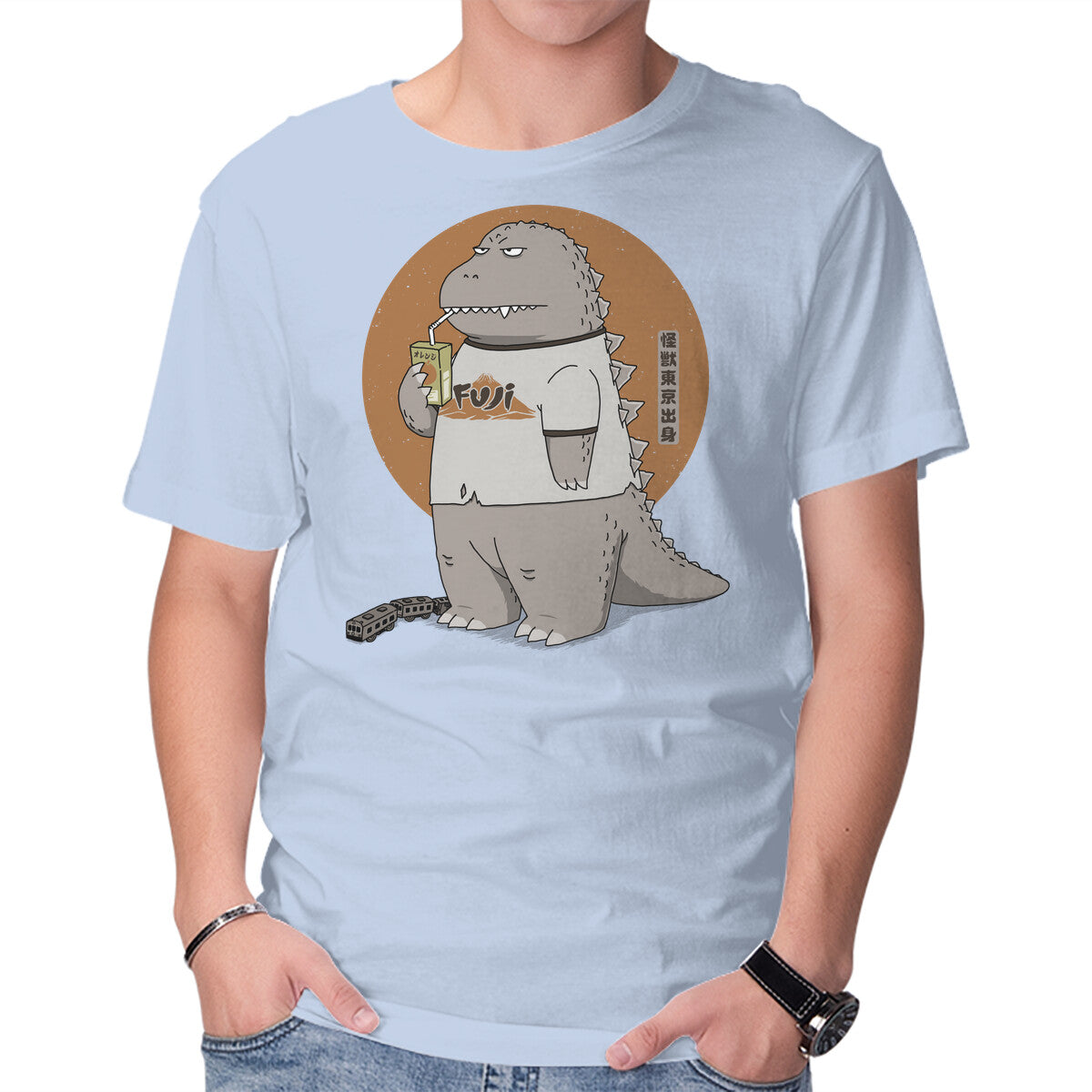 Kaiju From Japan – Movie Graphic T-Shirt in blue, product display