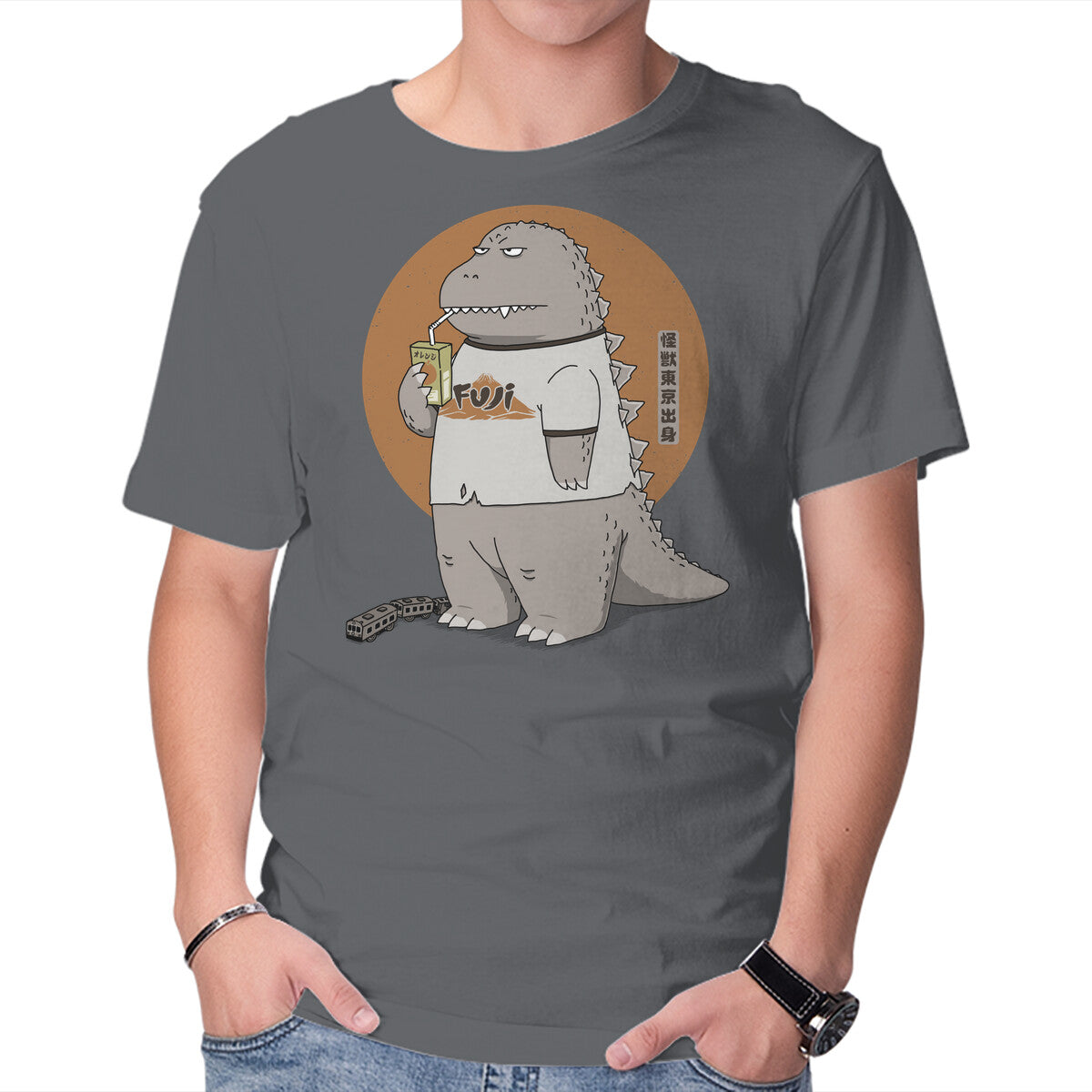 Kaiju From Japan – Movie Graphic T-Shirt in charcoal, product display