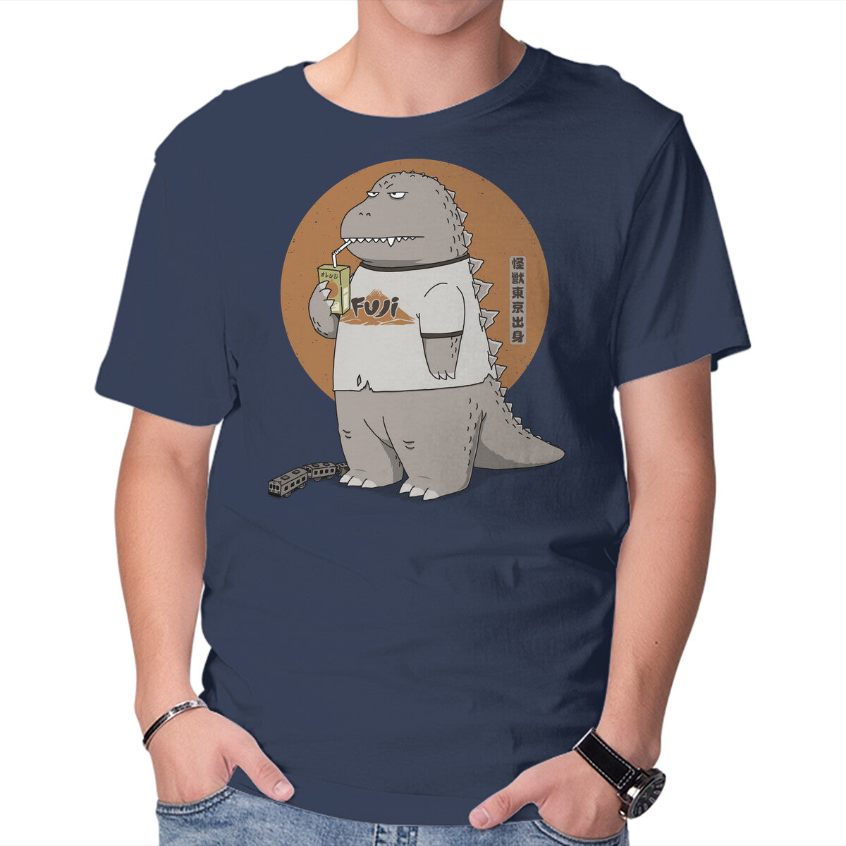 Kaiju From Japan – Movie Graphic T-Shirt in navy, product display