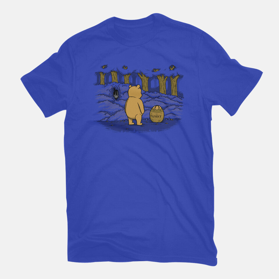 Bear Trap – Sci-Fi Graphic T-Shirt in royal blue, flat-lay product view