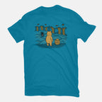 Bear Trap – Sci-Fi Graphic T-Shirt in turquoise, flat-lay product view