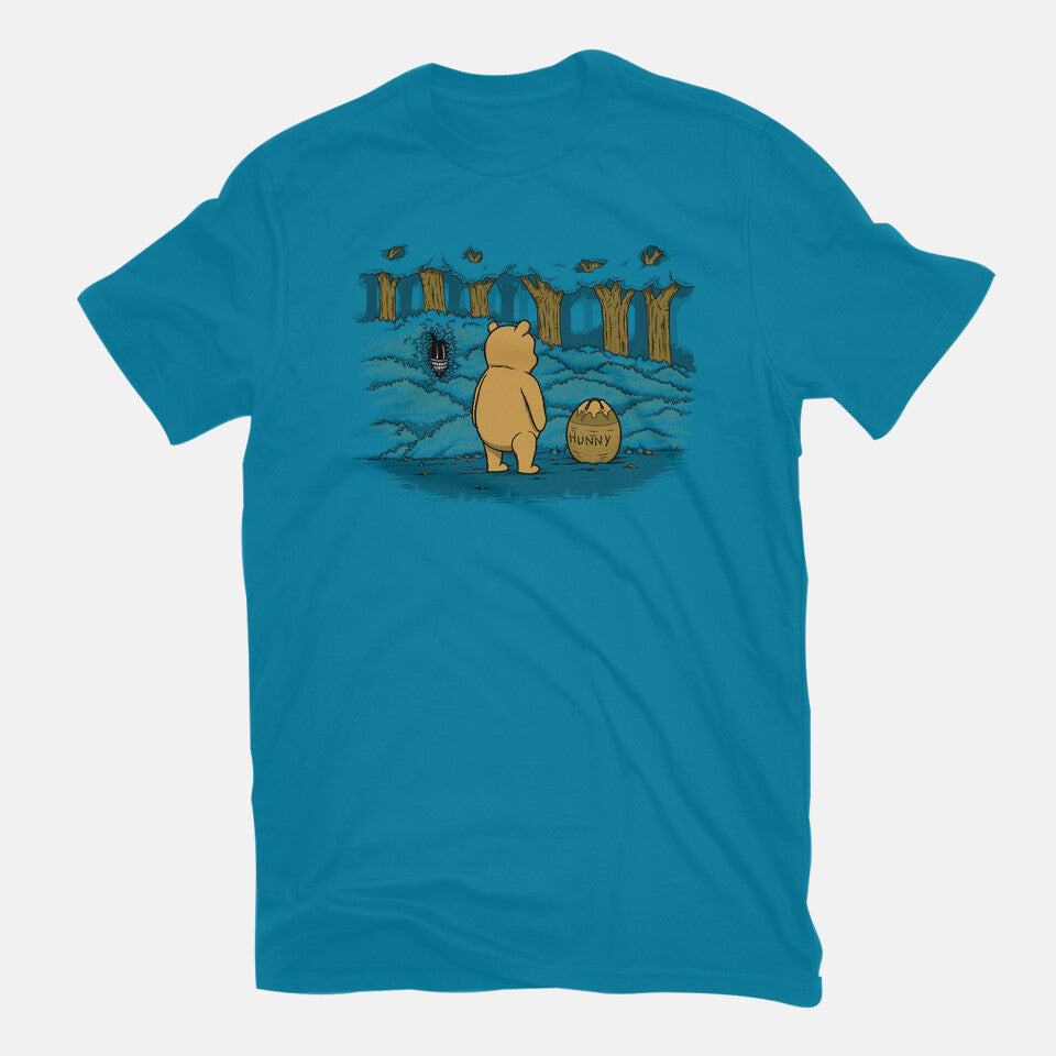 Bear Trap – Sci-Fi Graphic T-Shirt in turquoise, flat-lay product view