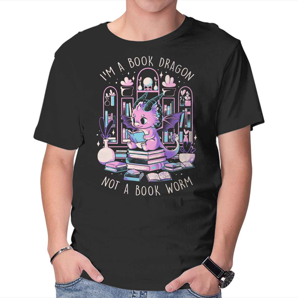 BookDragon – Fantasy Graphic T-Shirt