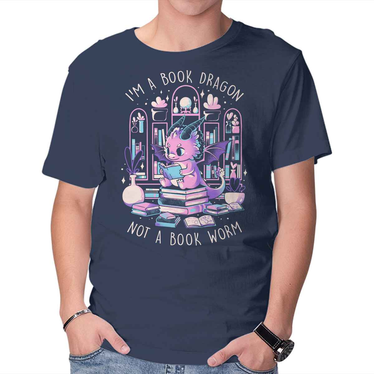 BookDragon – Fantasy Graphic T-Shirt