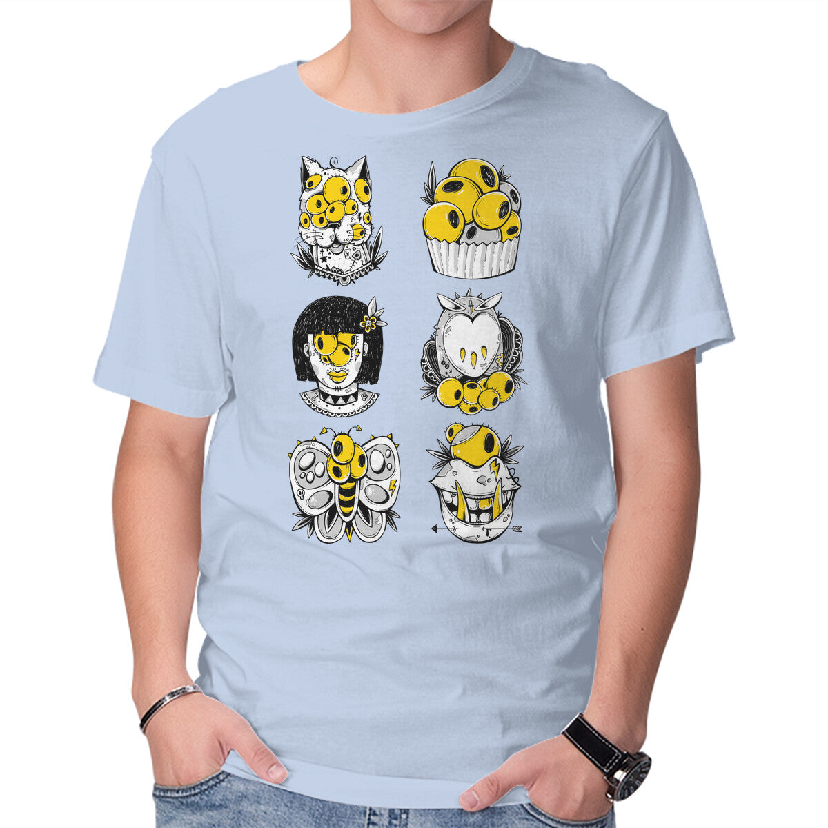 Monster Squad – Horror Graphic T-Shirt in blue, product display